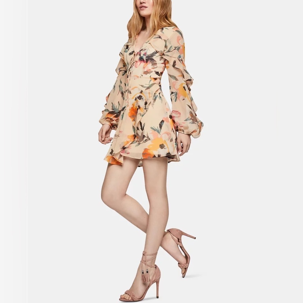 BCBGeneration Floral Long Sleeve Dress, Size 2